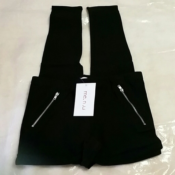 M.E.N.U black side zip leggings size 14 NWT - Picture 2 of 3